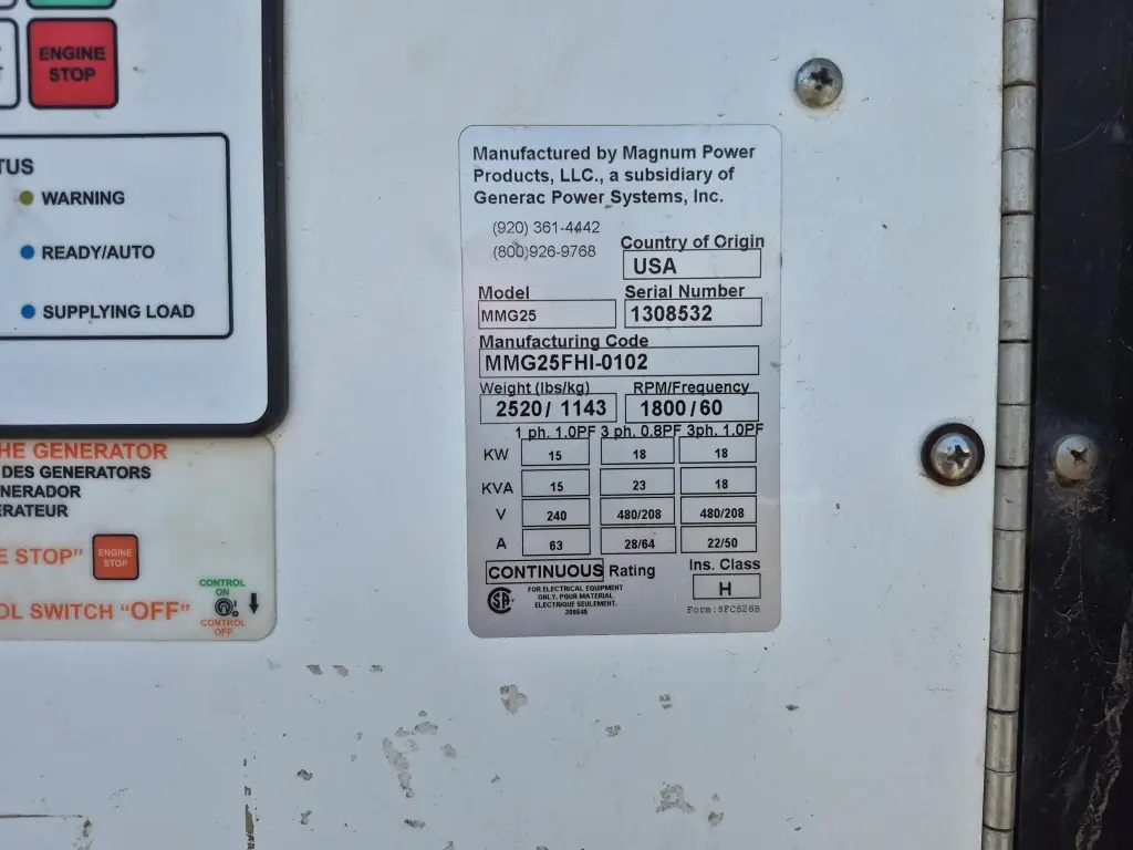 MAGNUM generator for sale in Cairo, MAGNUM MMG25s model 2022 available in Cairo, the best site for selling trucks and heavy equipment in Egypt